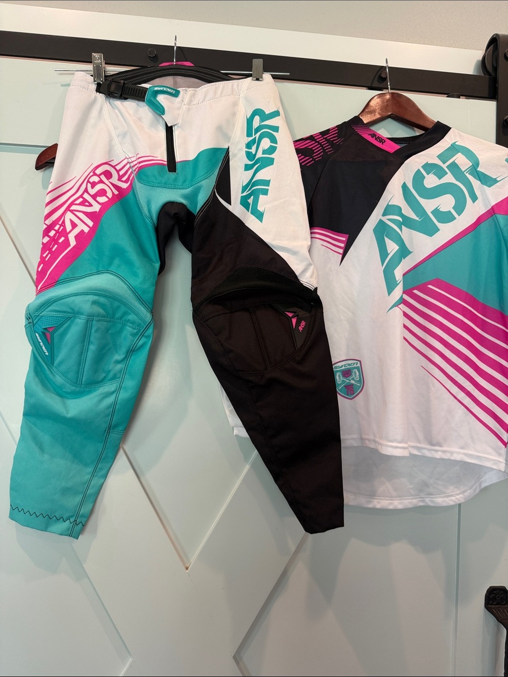 NSR Youth Teal, Pink & Black Motocross Pants